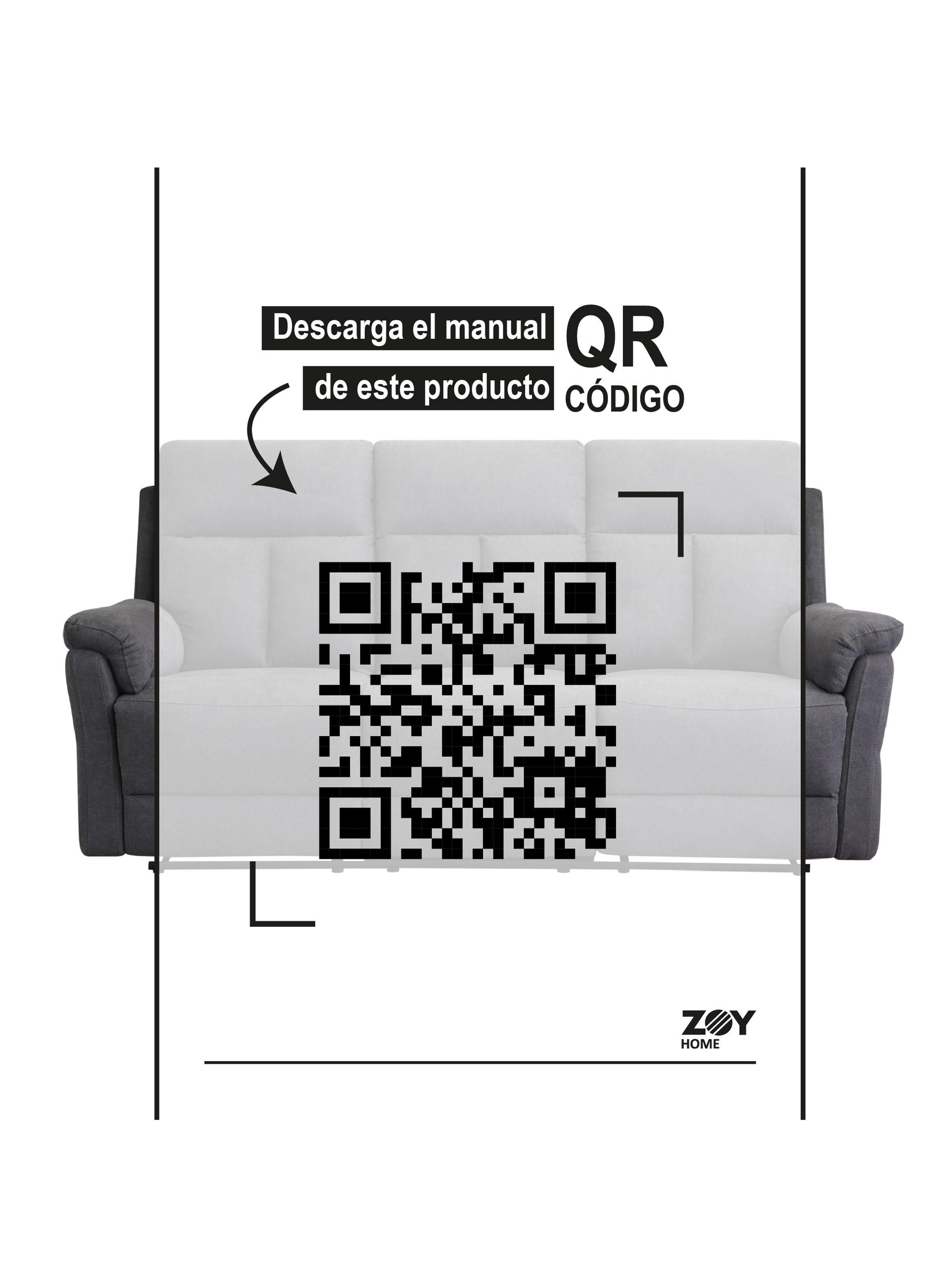 Reclinable 3c Beijing Tela Grafito-6
