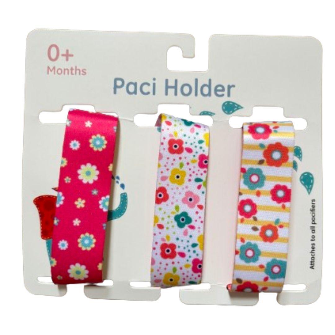 Set 3 porta chupete para bebé niña-0