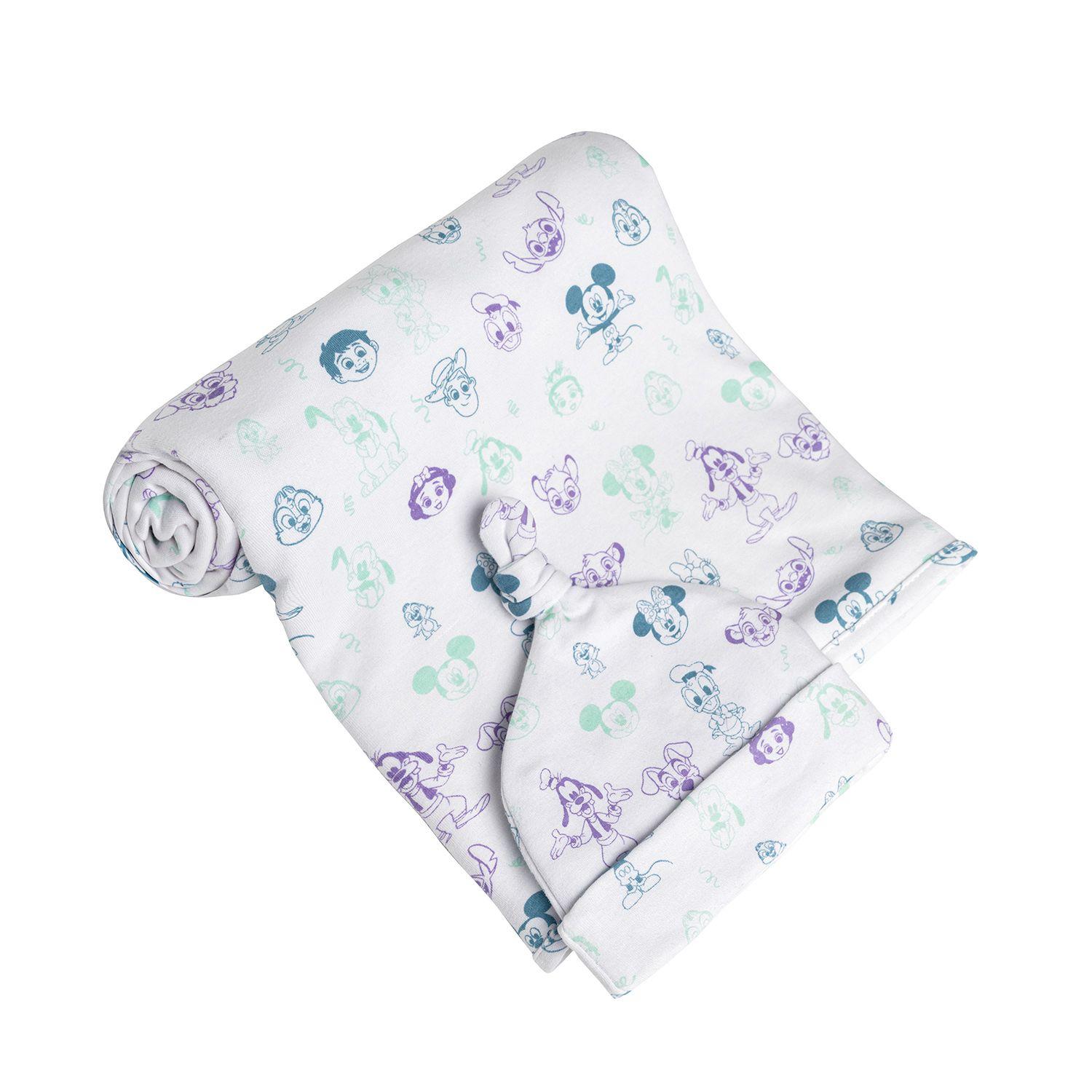 Set manta y gorrito disney para bebé-0