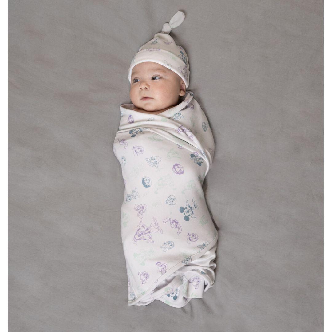 Set manta y gorrito disney para bebé-2