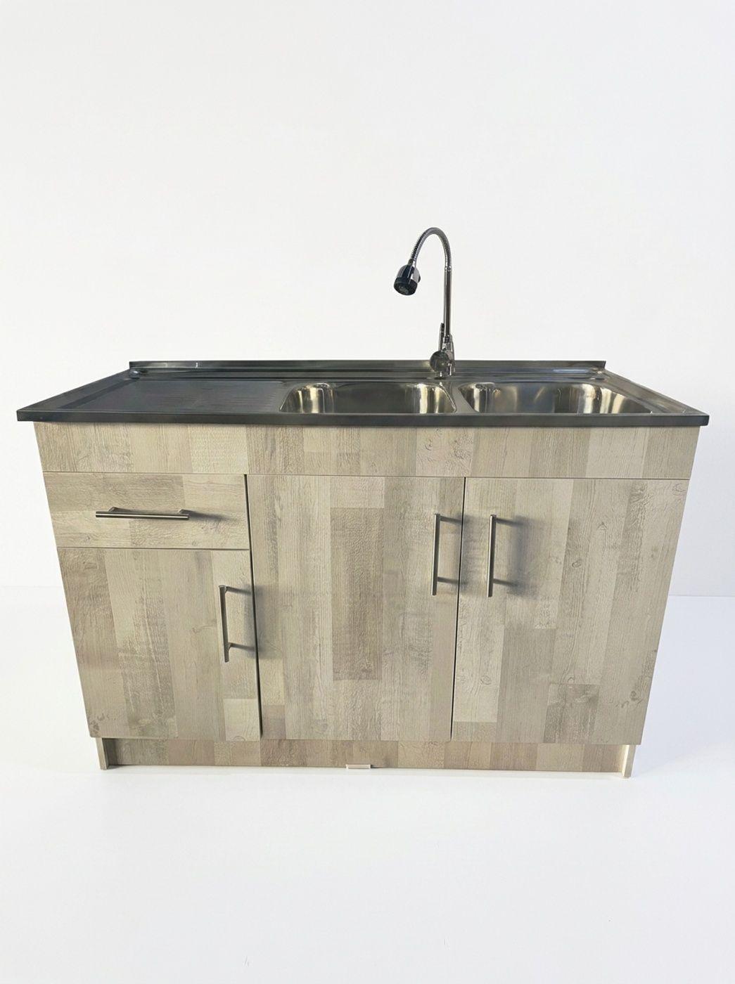 Kit Lavaplatos Con Mueble 120x50 Mdf Legno Sec Izquierdo-0
