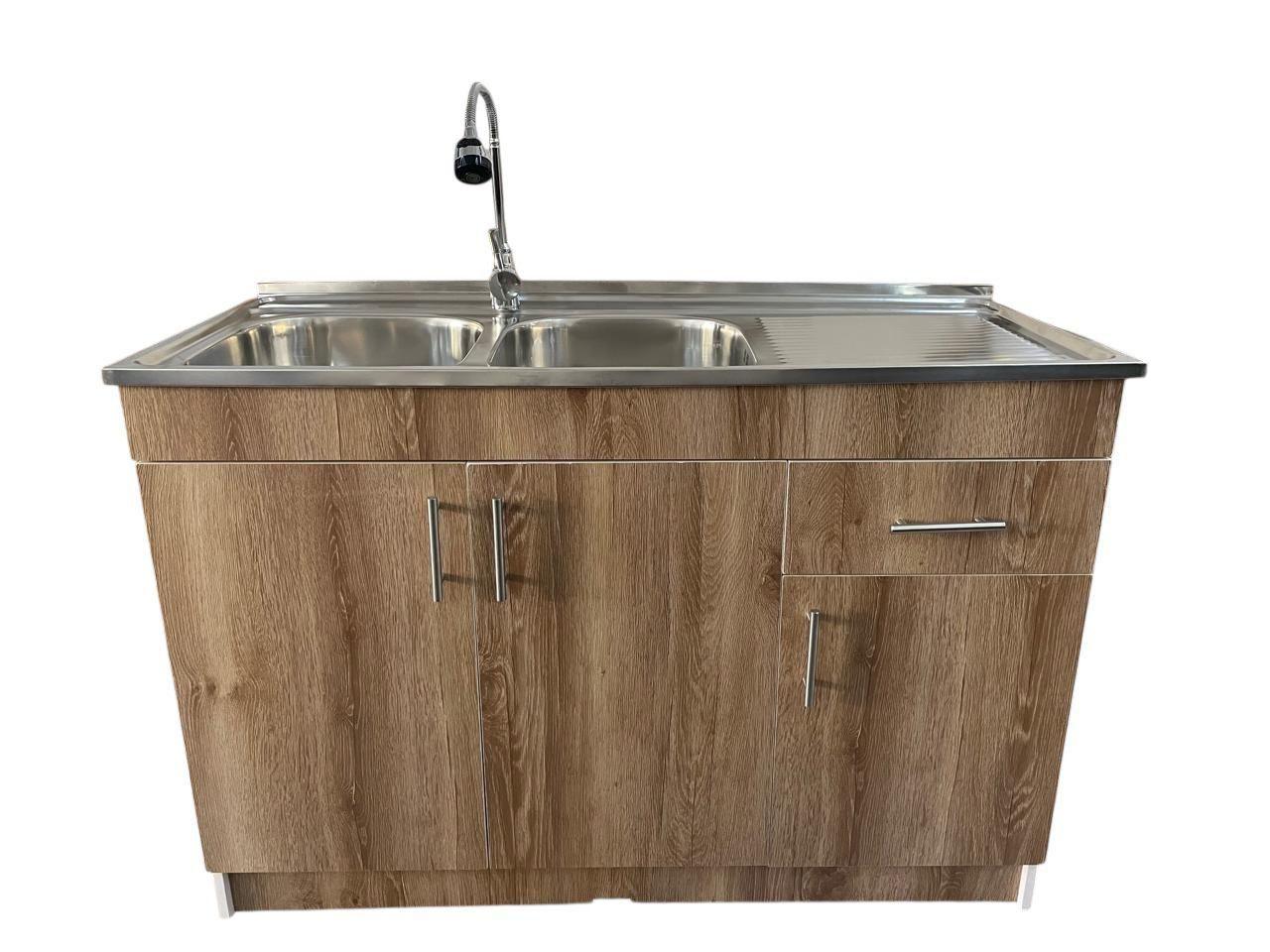 Kit Lavaplatos Con Mueble 120x50 Mdf Blanco Sec Derecho-0
