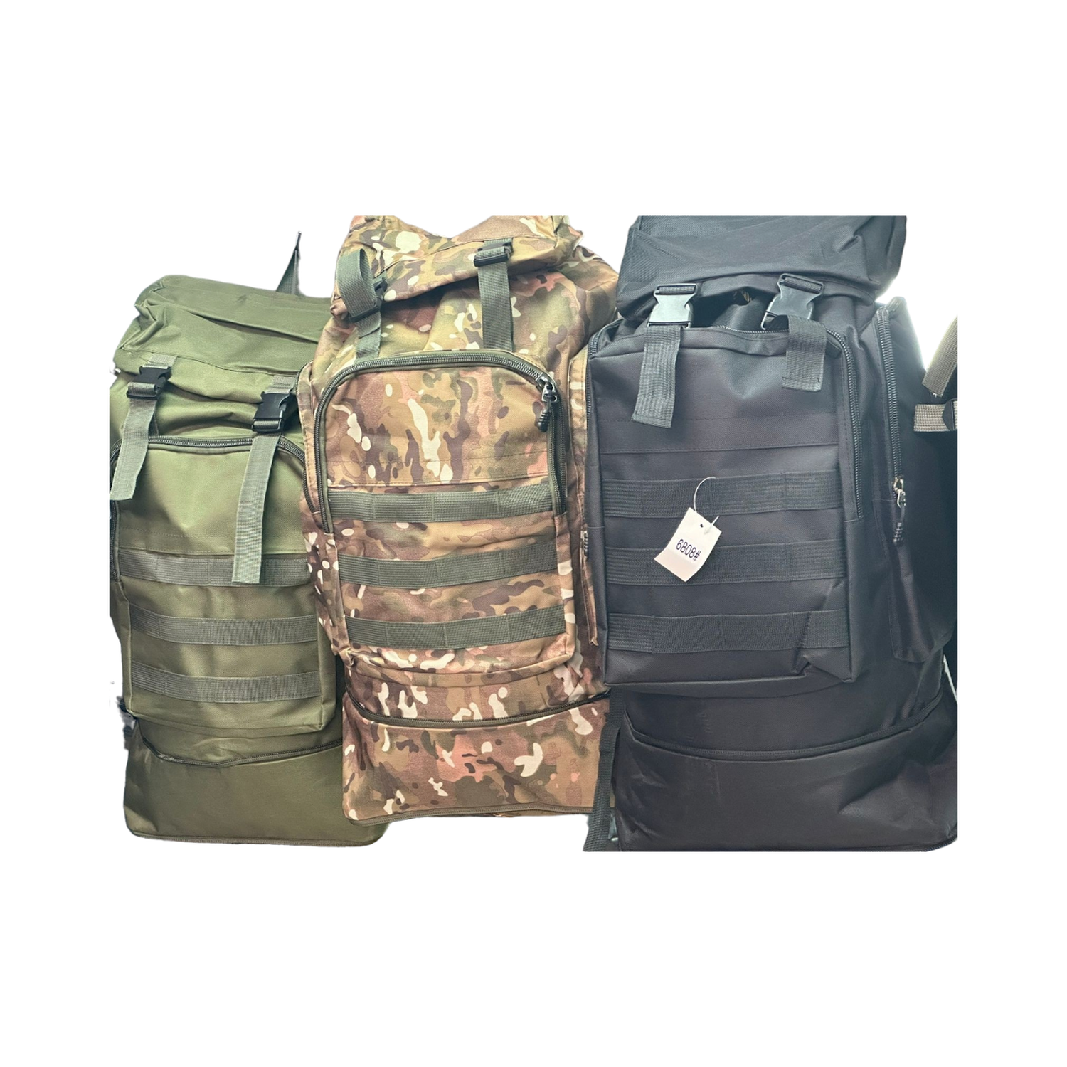 Mochila De Viaje / Camping Estilo Militar O Senderismo Negra-1