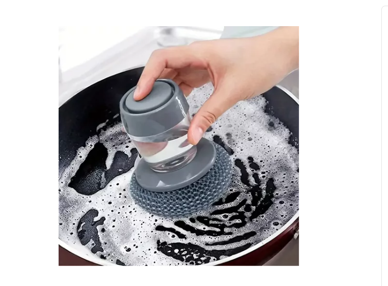 Fregador De Ollas De Acero Inoxidable Con Mango-4
