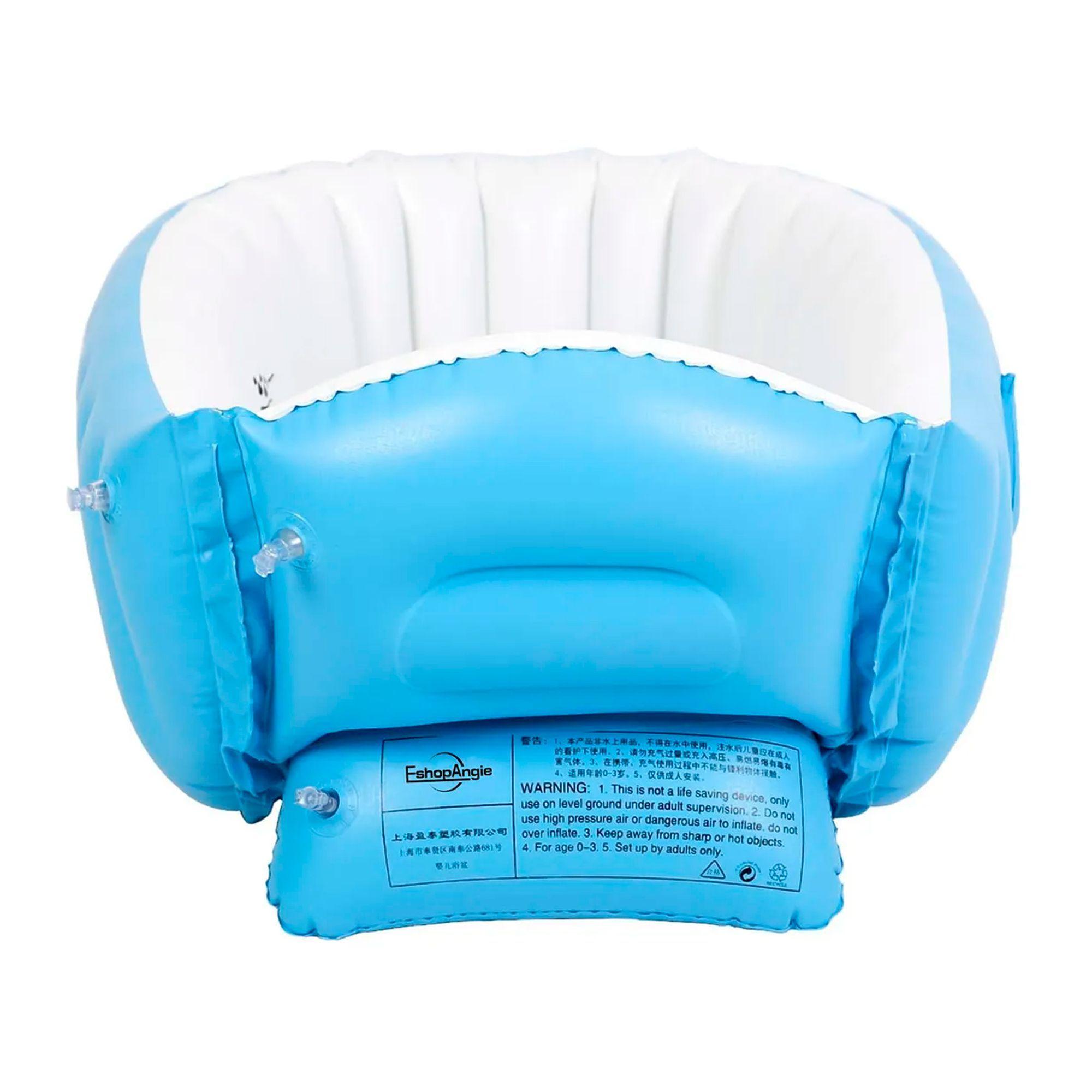 Bañera Tina Inflable Bebés Portátil Plegable Antideslizante -5