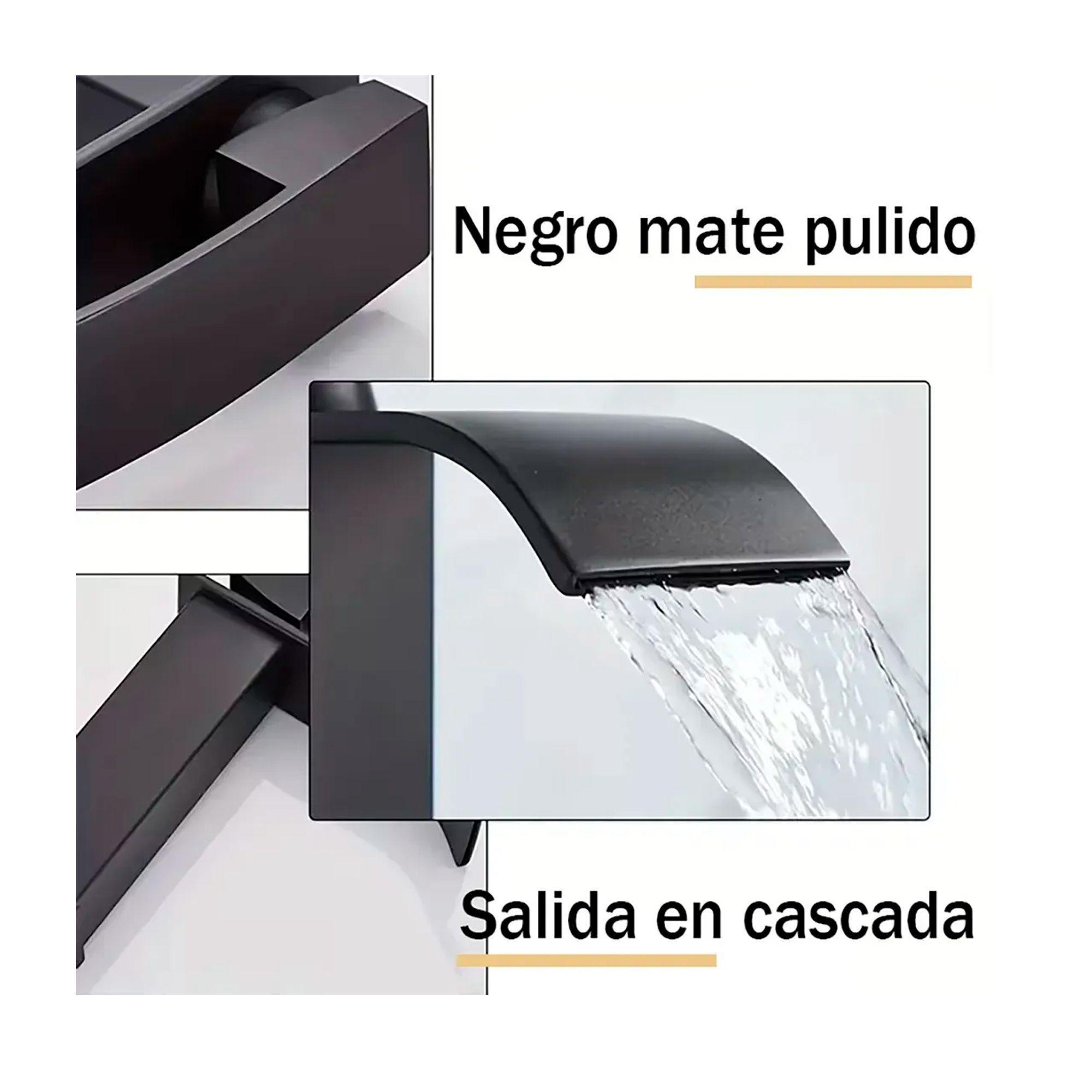 Llave Monomando Lavamanos Griferia Baño Cascada Mezclador-3