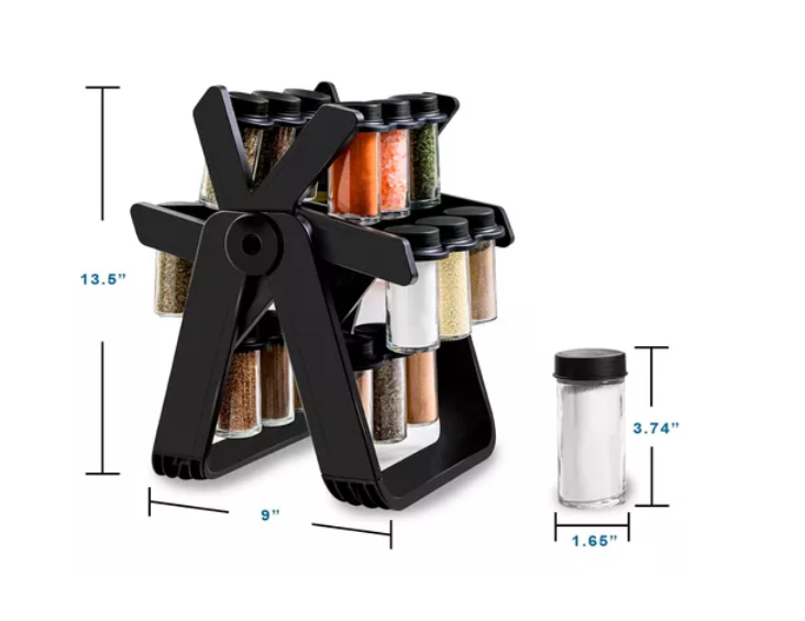 Especiero Giratorio Porta Frascos Organizador Cocina Vidrio-2