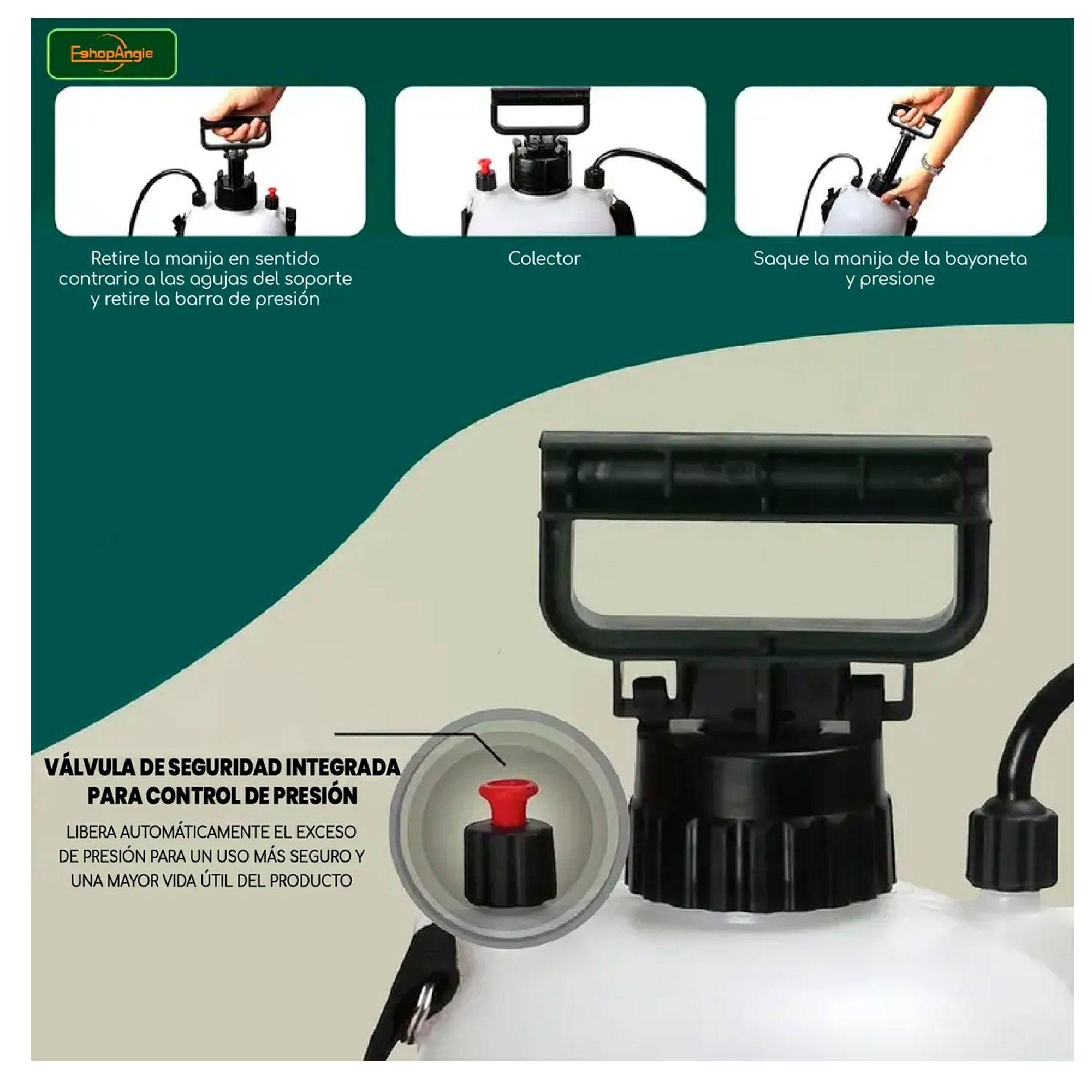 Fumigador Pulverizador Rociador 5 Litros Bomba Manual -2