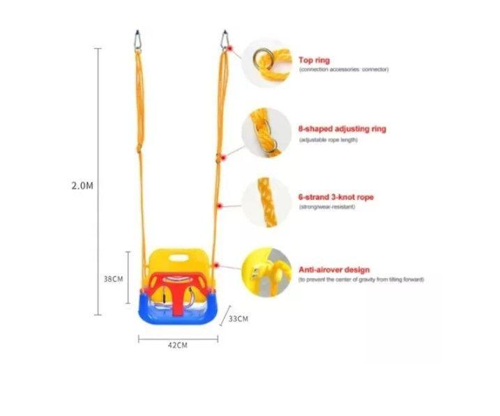 Columpio Silla 3 En 1 Ajustable Portátil Niños Asiento Bebé-6