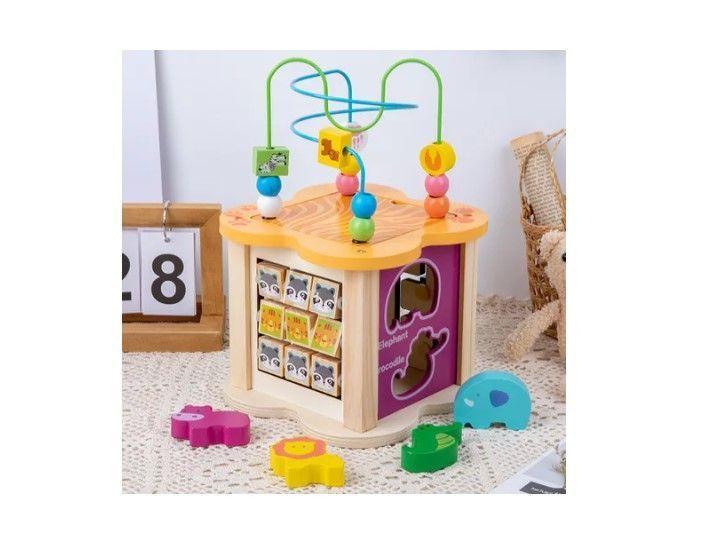 Cubo Didáctico Juguete De Madera Bebe Infantil-4