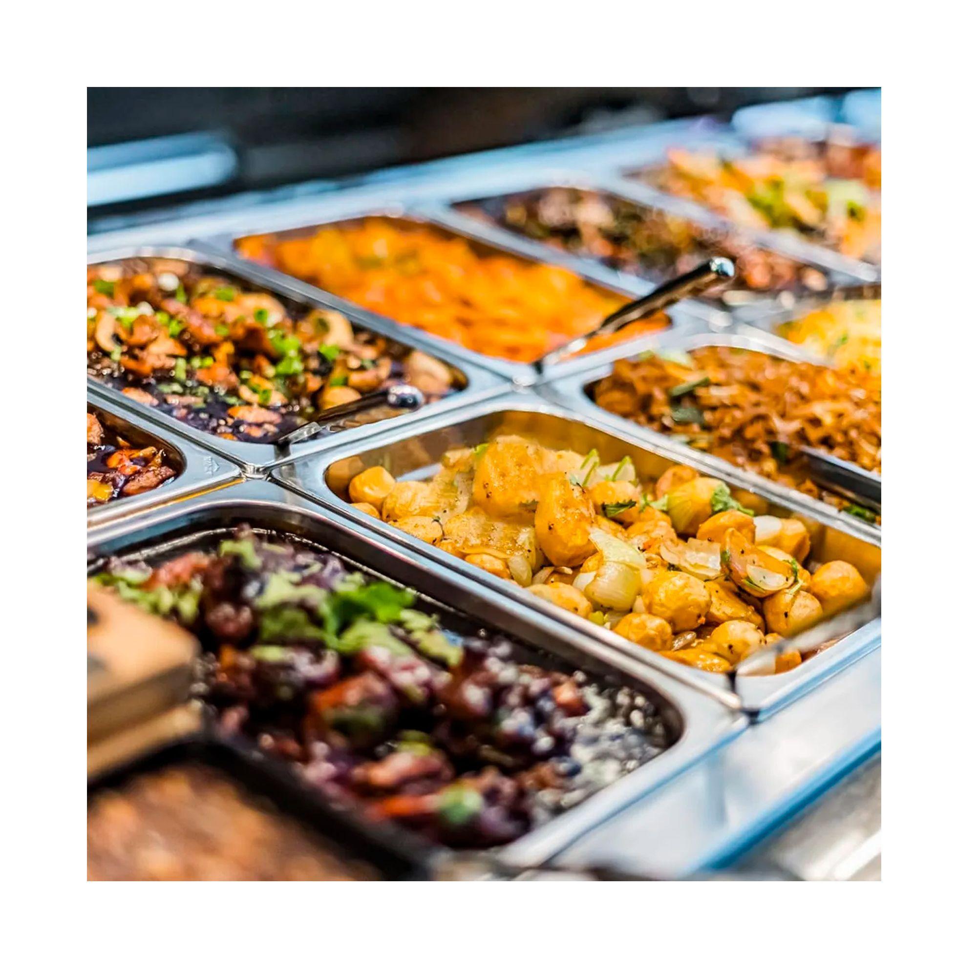 Pack 6 Deposito Gastronomico Acero 16 Cm X 26.5 Cm Con Tapa-4