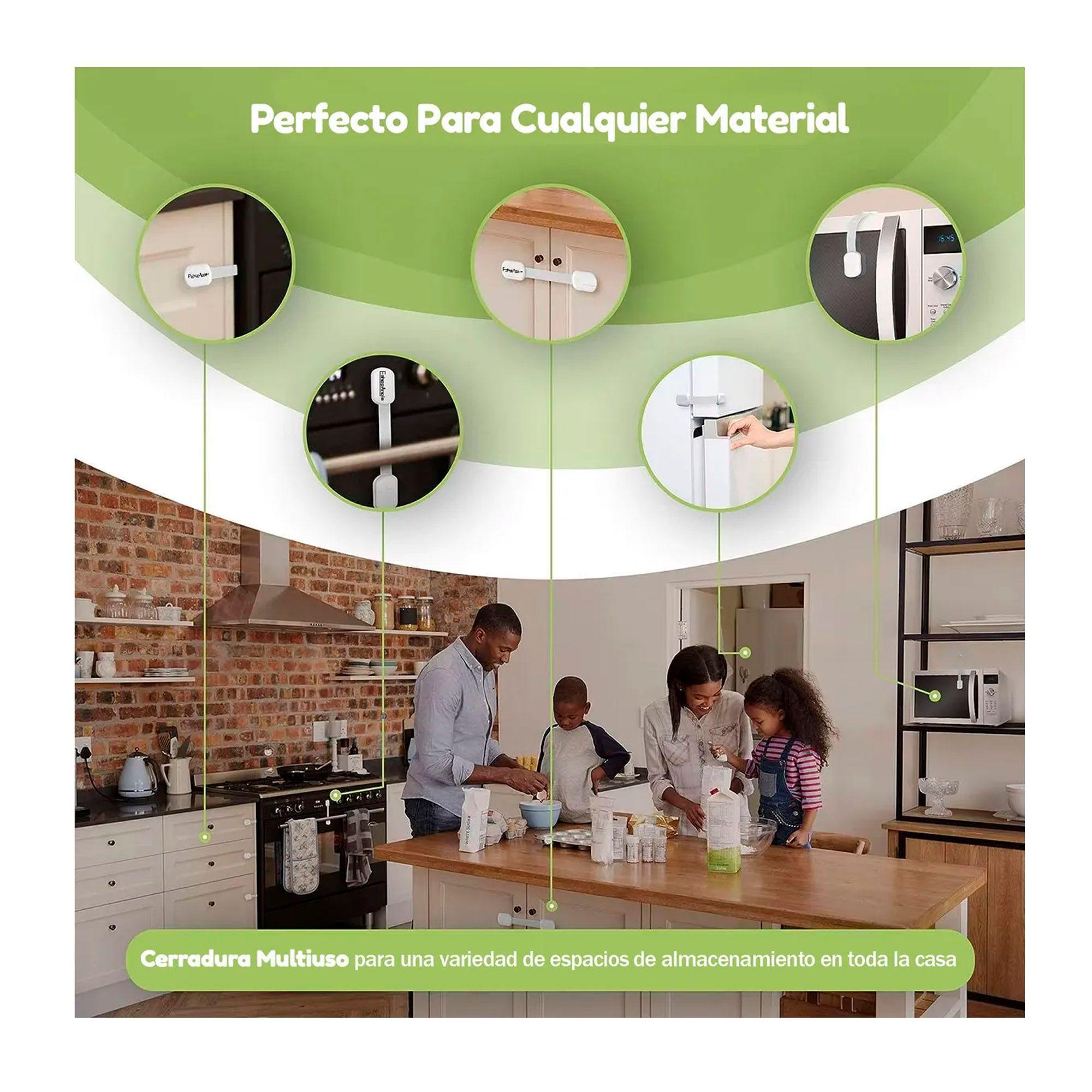 10 Seguros Para Puerta Cajones Refrigerador Bebe Protectores-4