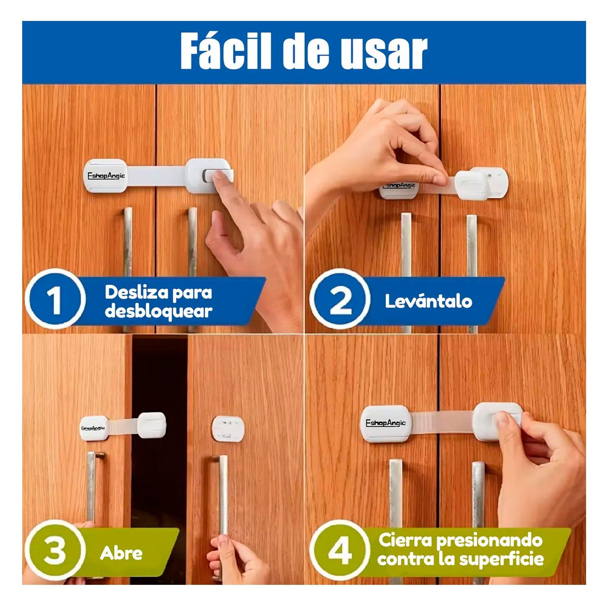 10 Seguros Para Puerta Cajones Refrigerador Bebe Protectores-5