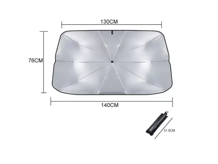Quitasol Parasol Parabrisas De Auto Tipo Sombrilla Cubre Sol-1