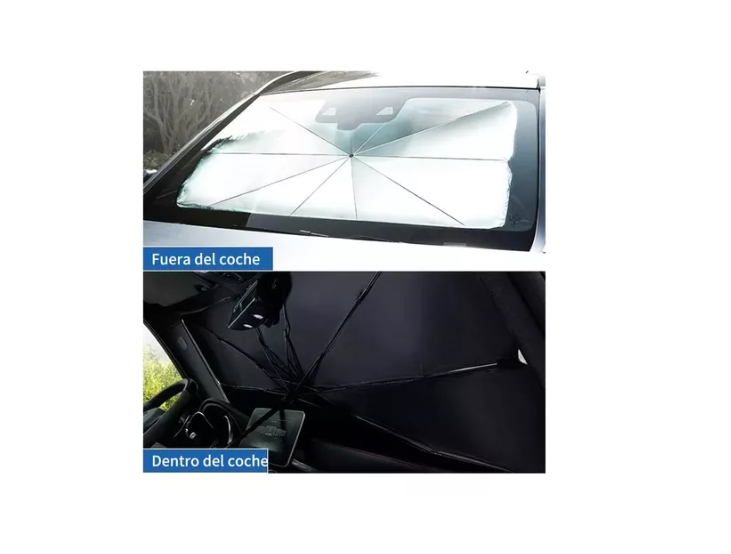 Quitasol Parasol Parabrisas De Auto Tipo Sombrilla Cubre Sol-3