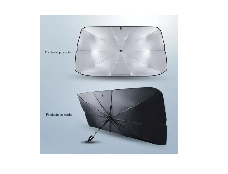Quitasol Parasol Parabrisas De Auto Tipo Sombrilla Cubre Sol-5