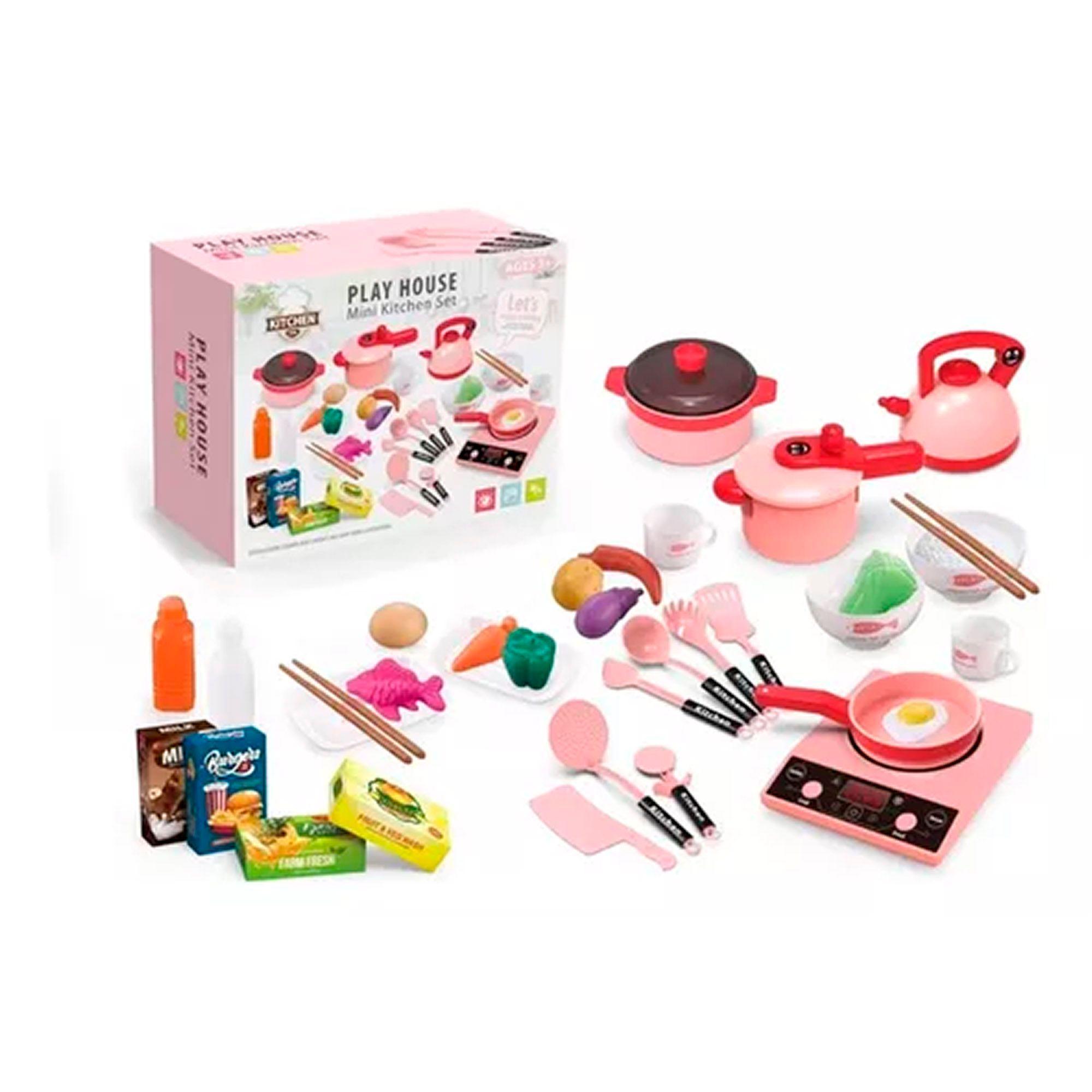 Set Juego De Cocina Elementos De Cocina Juguete Para Niñas-0