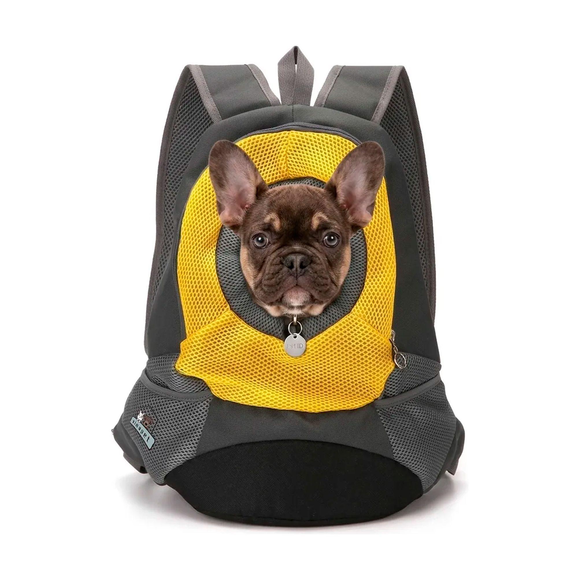 Mochila Transportadora Mascota Perros Gatos Malla Respirable-0