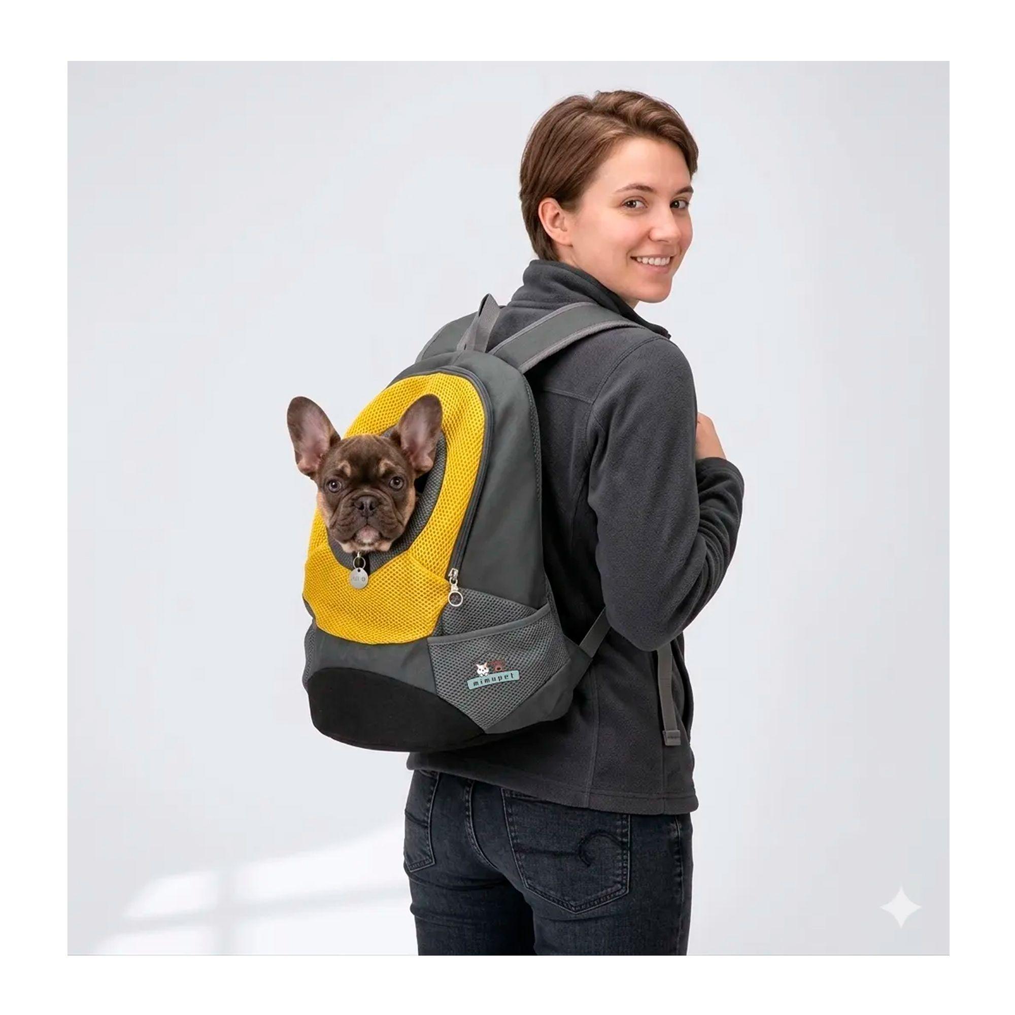 Mochila Transportadora Mascota Perros Gatos Malla Respirable-1