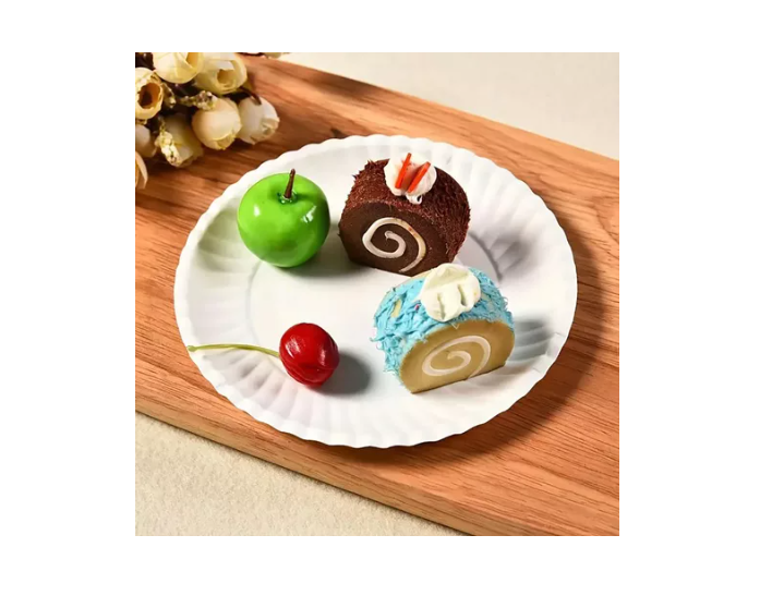 Pack De 100 Platos De Carton Blanco Desechables 18 Cm.-5