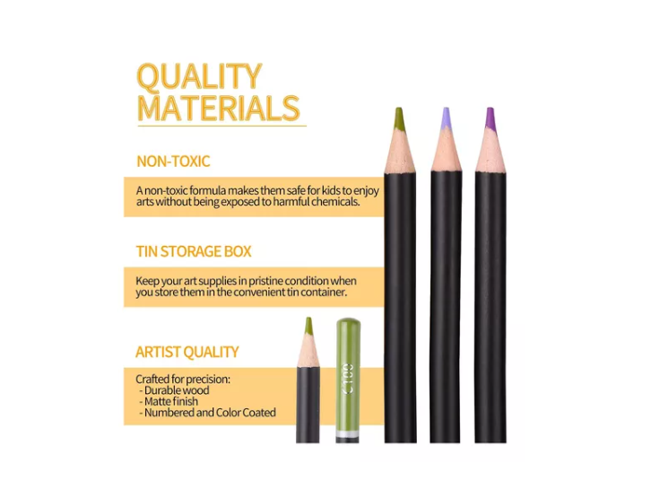 Set 120 Lapices De Colores Arte Profesional Sketch Estuche-1