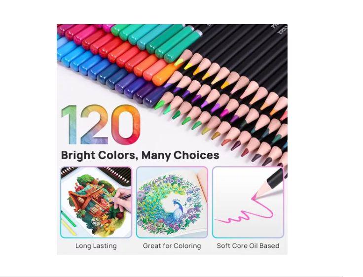 Set 120 Lapices De Colores Arte Profesional Sketch Estuche-3