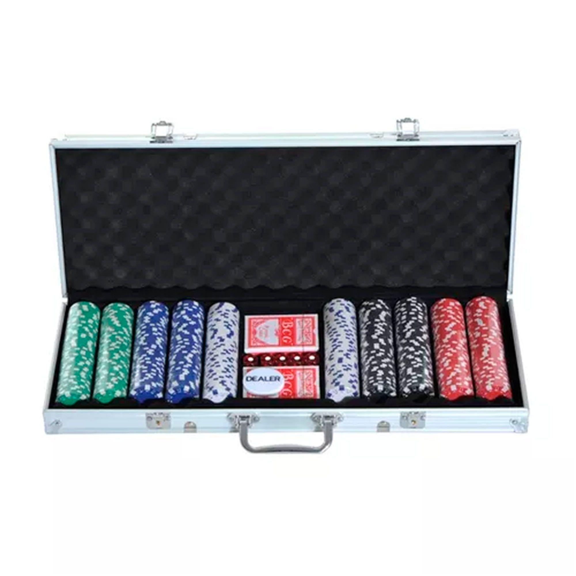 Set Poker Profesional 500 Fichas 11,5gr + Maleta Aluminio-0