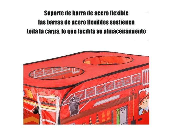 Carpa Infantil De Bombero Plegable Para Niños Niñas Verano-3