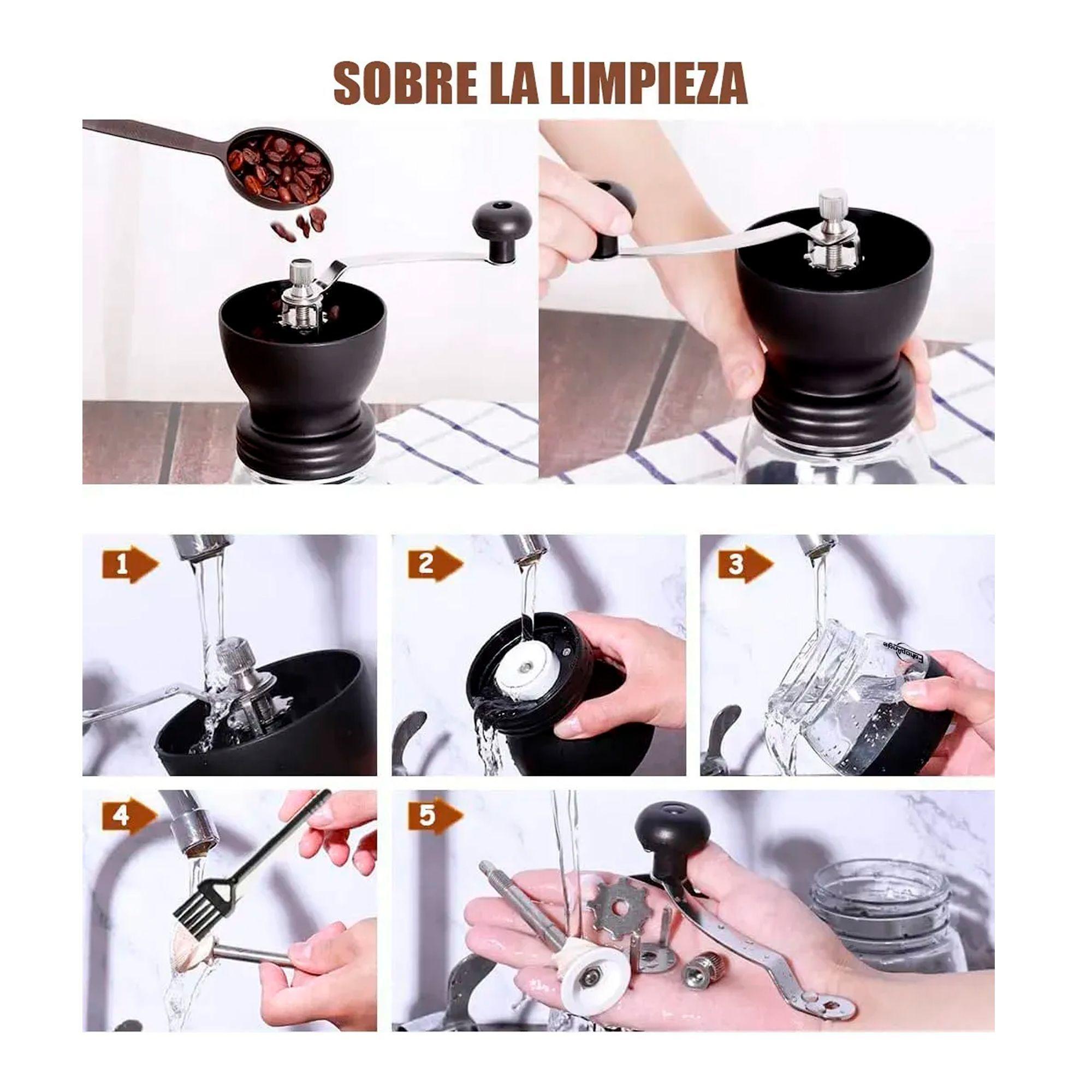 Molinillo Moledor De Granos De Caf Y Semillas Manual-6