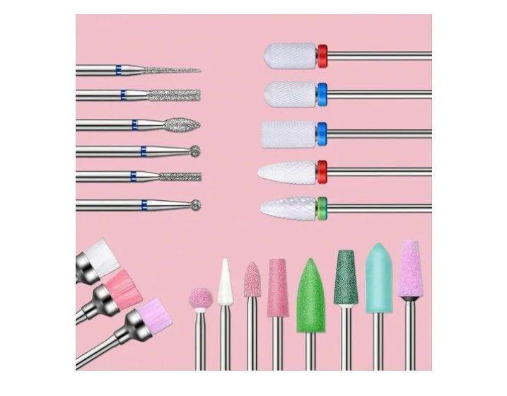 Juego Manicura Pedicura Broca Uña Cerámica Profesional 30pcs-6
