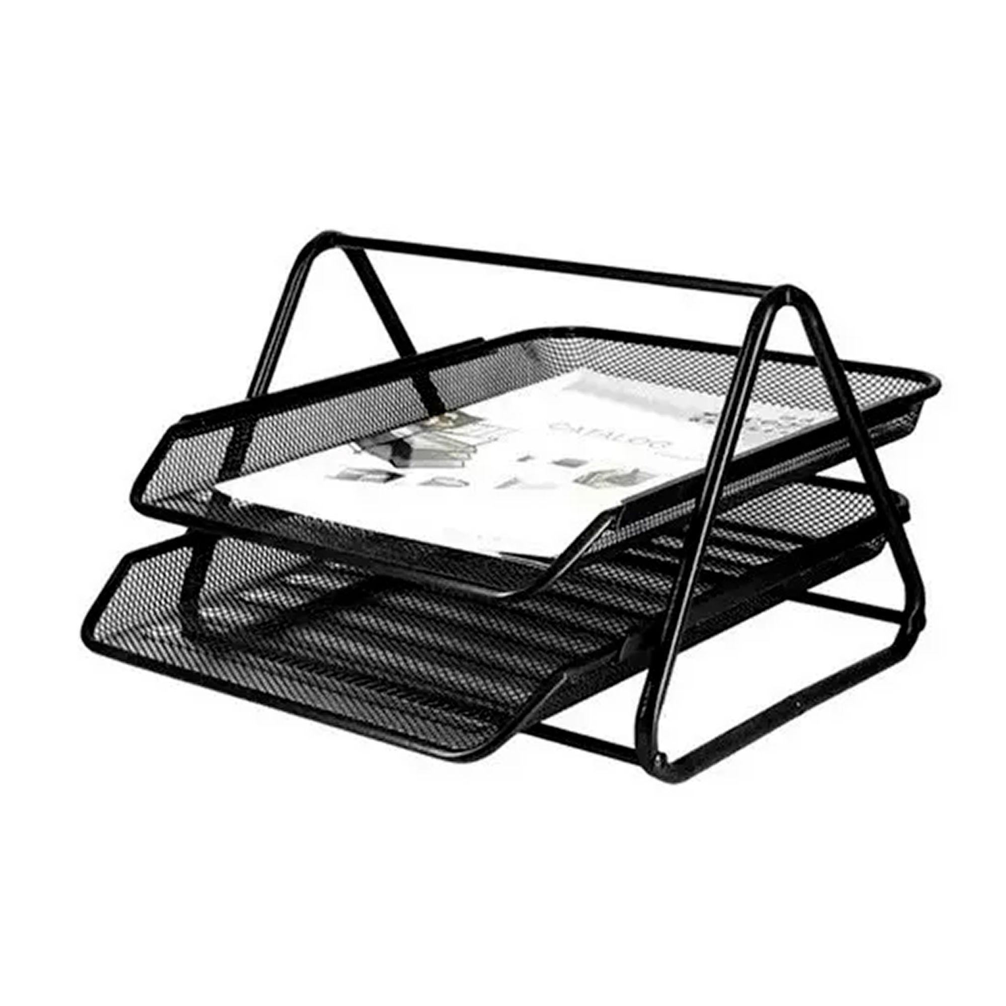 Organizador Escritorio Archivador Bandeja Oficina 2 Niveles-0