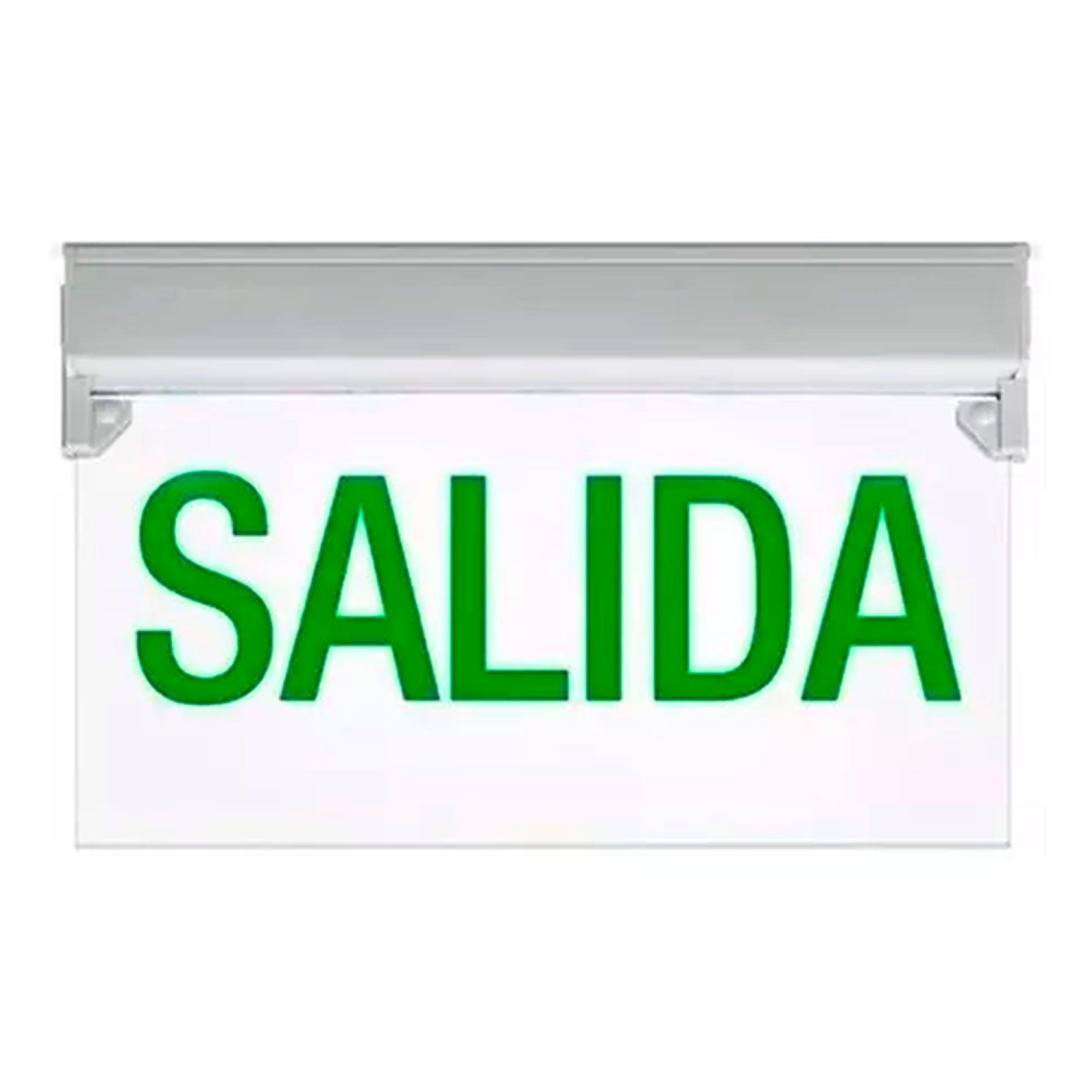 Letrero Led Salida De Emergencia Recargable-0