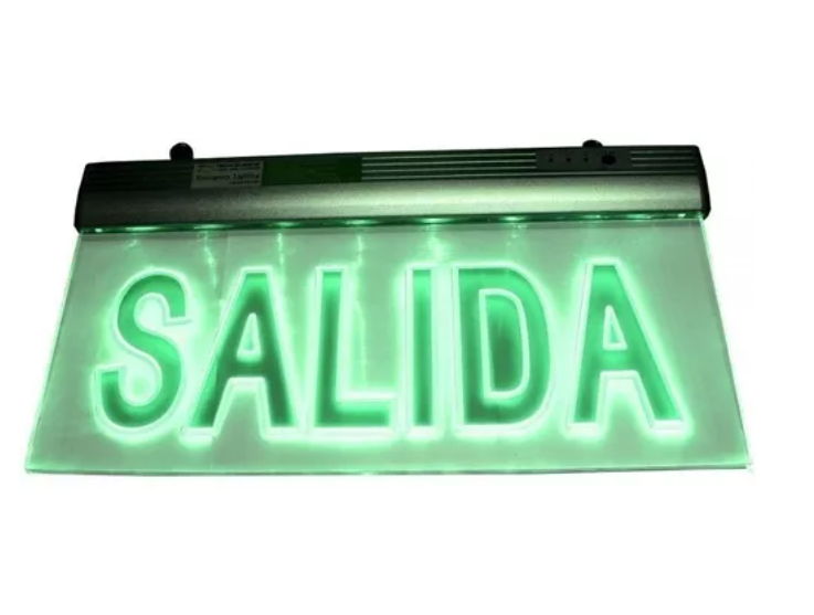 Letrero Led Salida De Emergencia Recargable-1