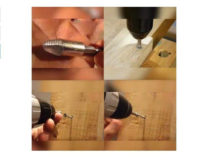 Juego Brocas Extractor Tornillos Pernos Rotos Cabeza Rodada-1