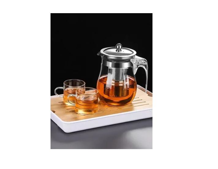 Tetera Té Infusiones Vidrio Con Filtro Acero Inox 750ml-1