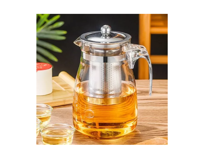Tetera Té Infusiones Vidrio Con Filtro Acero Inox 750ml-2