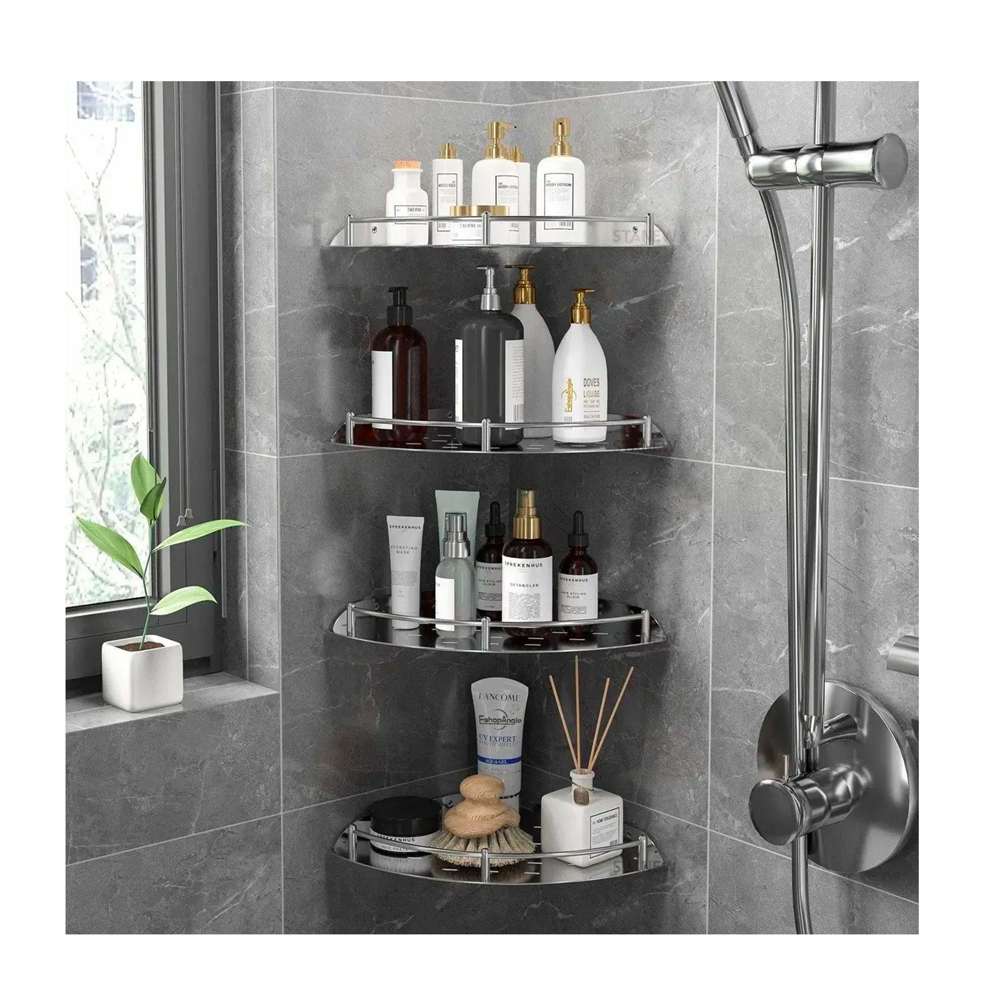 Set 4 Organizador Esquinero Ducha Acero Inoxidable Repisa-7