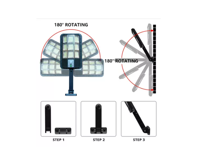 Foco Led Solar 120 Led Luminaria Panel Sensor -1