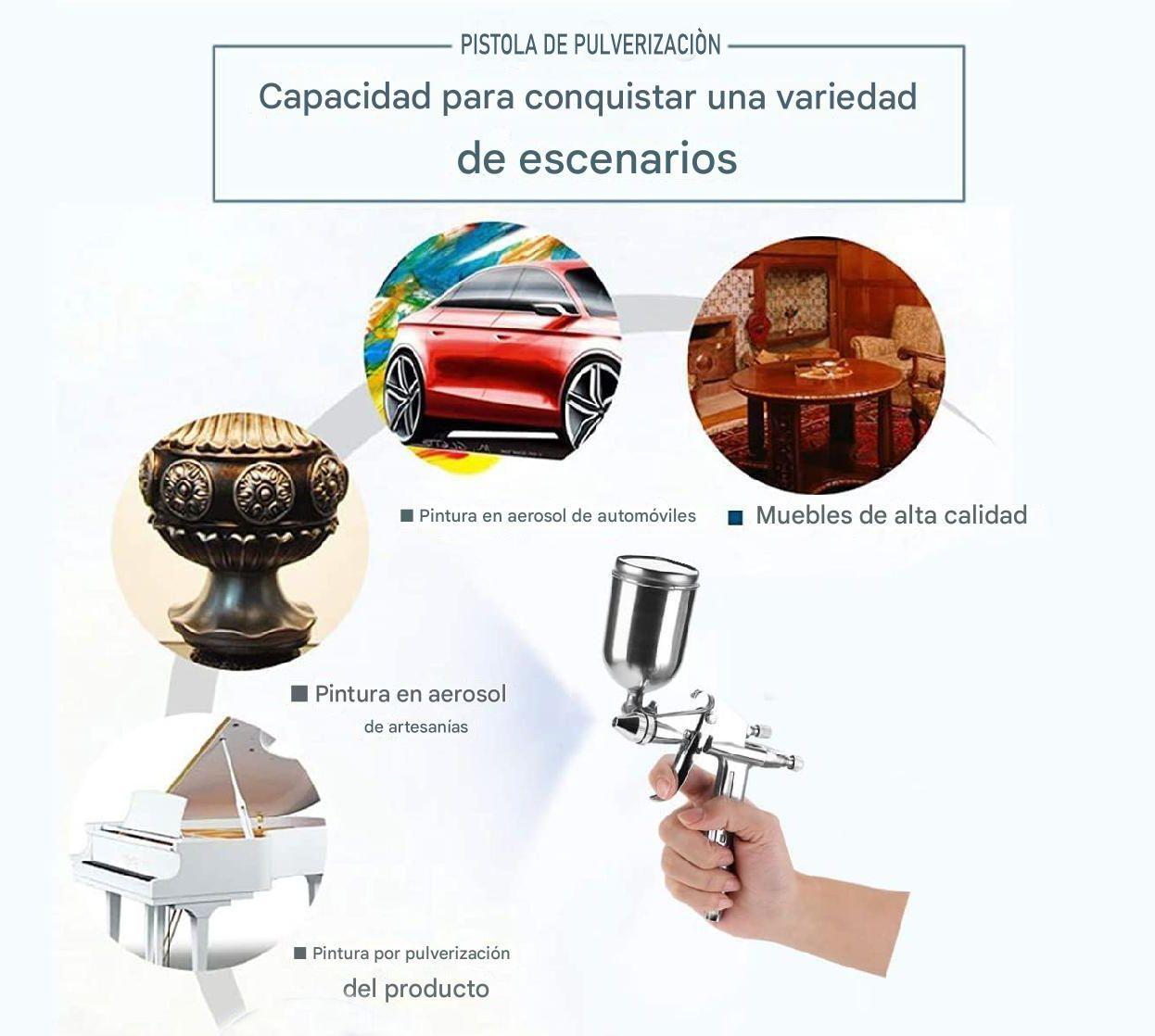Pistola Para Pintar K-3 Pulverizador Aerógrafo Con Copa-4