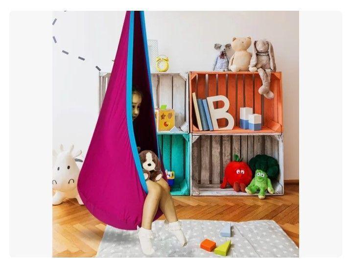 Columpio Sensorial Hamaca Niños Interior Y Exterio Con Cojín-4
