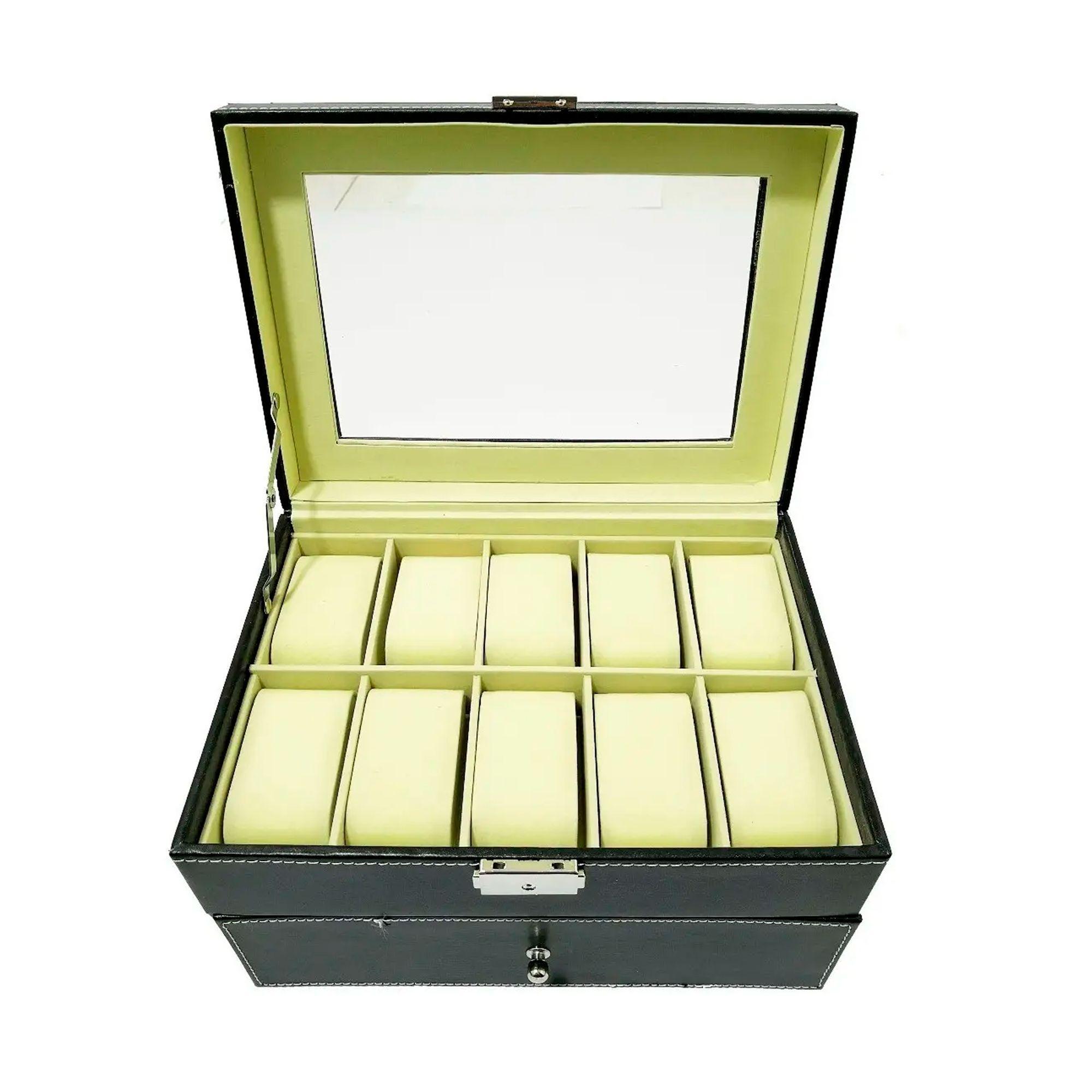 Caja Organizadora 20 Relojes Con Cajonera-2