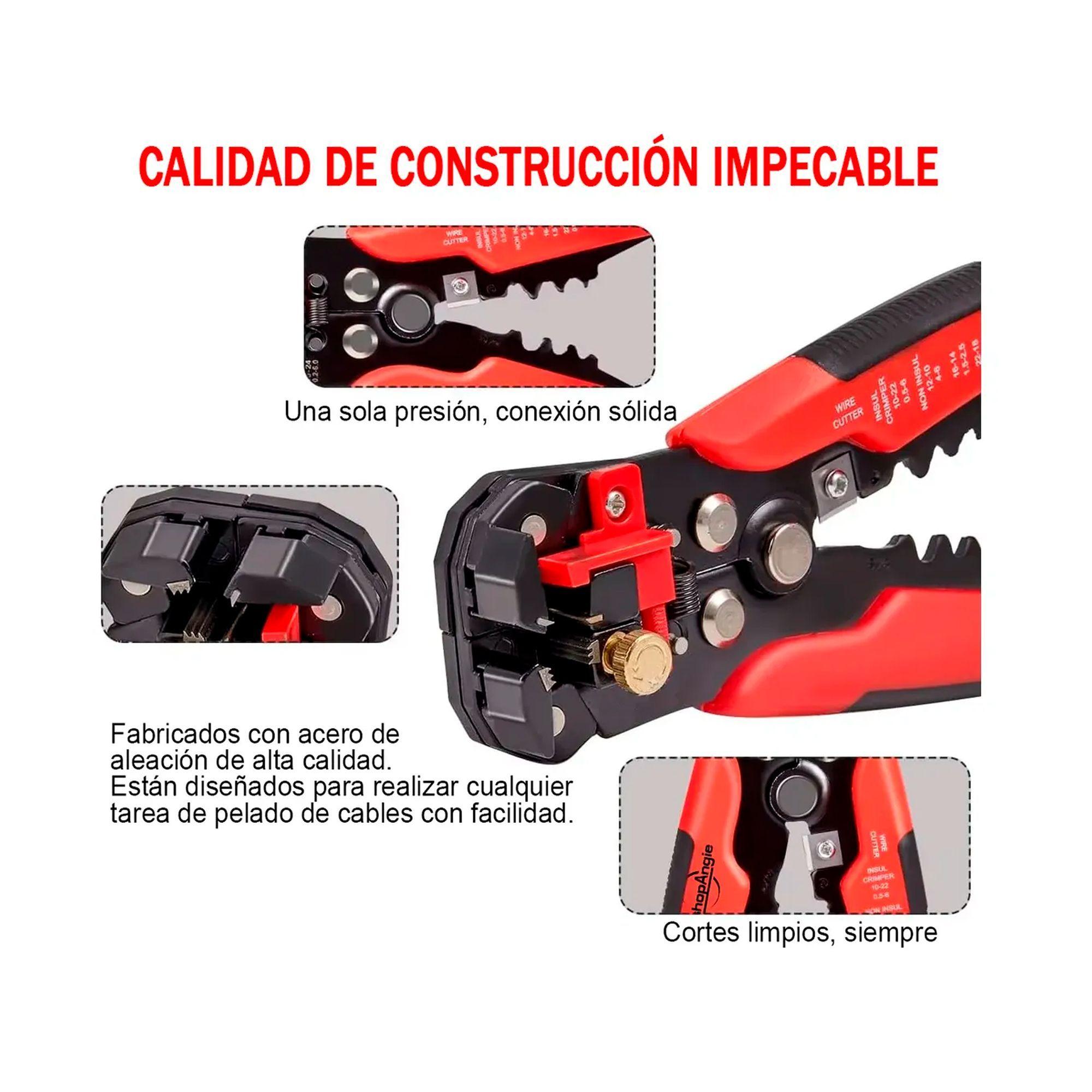 Kit 3en1 Alicate Crimpeadora Pelacables Y 1200 Terminales-4