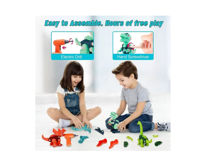 Juguete Didáctico 2 Dinosaurios Armables Juguete Niños-3
