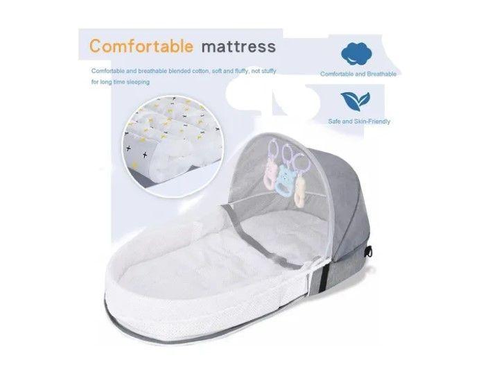 Cama Moisés Para Bebé Portátil Plegable Con Mosquitera-2