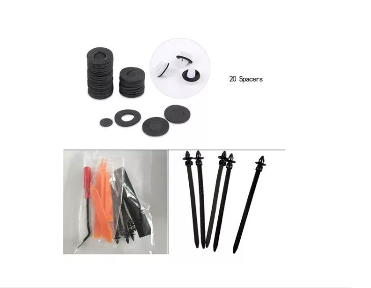 Set 460 Clips Broches Puerta Parachoque Auto Tapabarro Reten-3