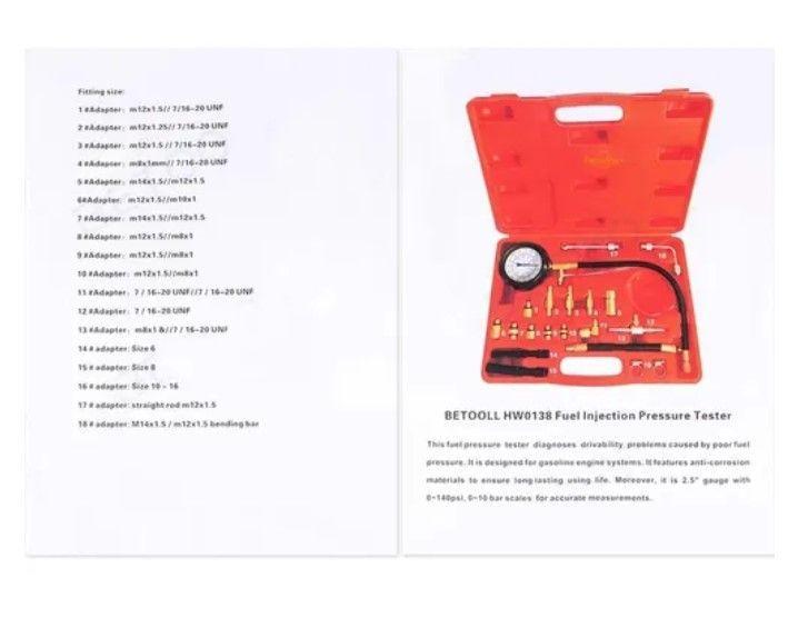 Kit Medidor Manómetro Presión De Inyección Combustible 20pzs-7