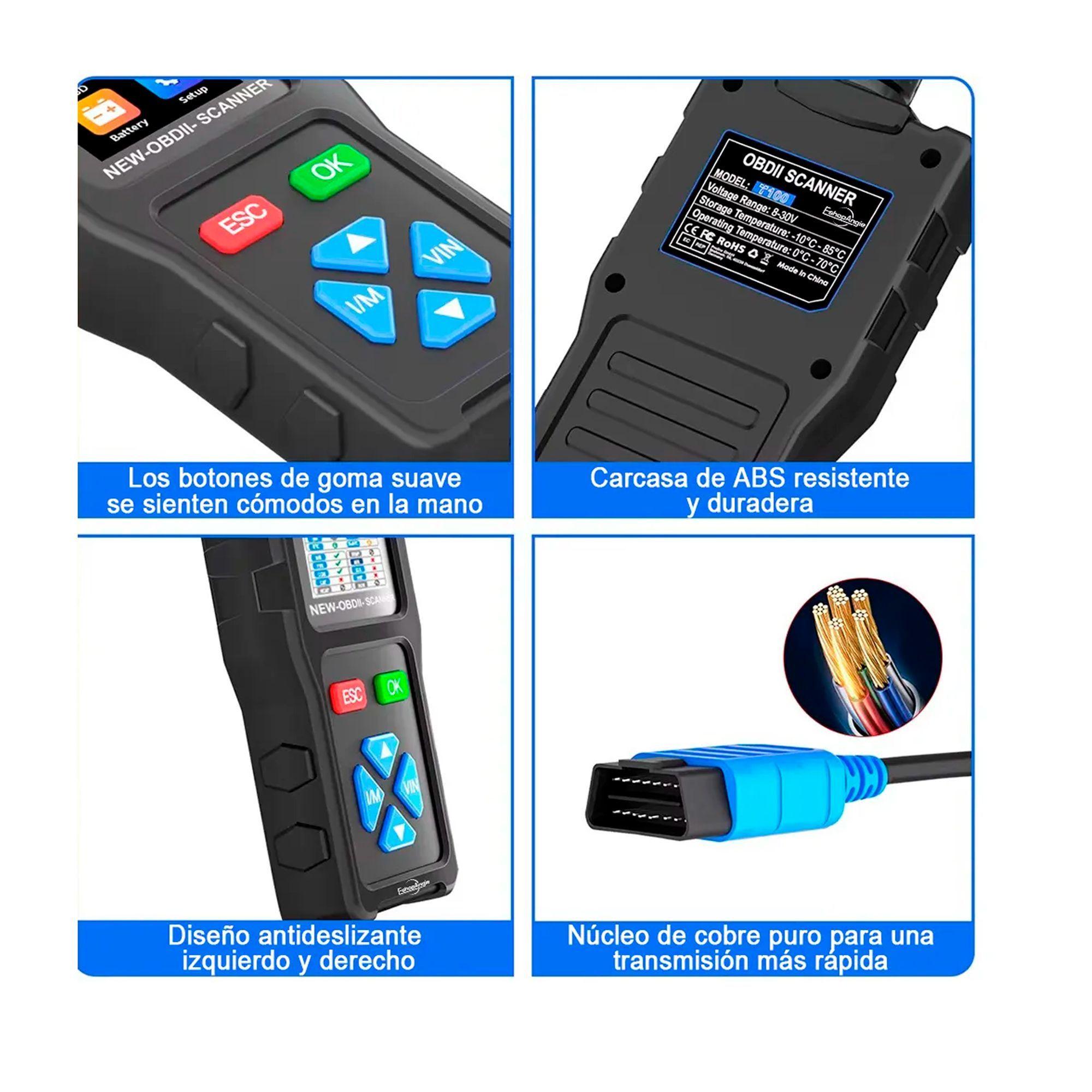 Escaner Automotriz Obd2 T100 Lector De Codigos Multimarca-3