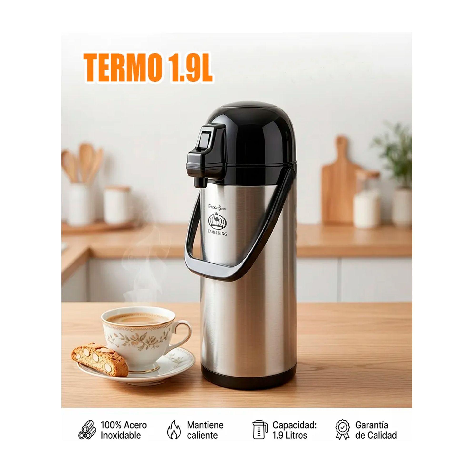 Termo Dispensador Acero 1 9lts Sif n Agua Caliente Cafe Te-5