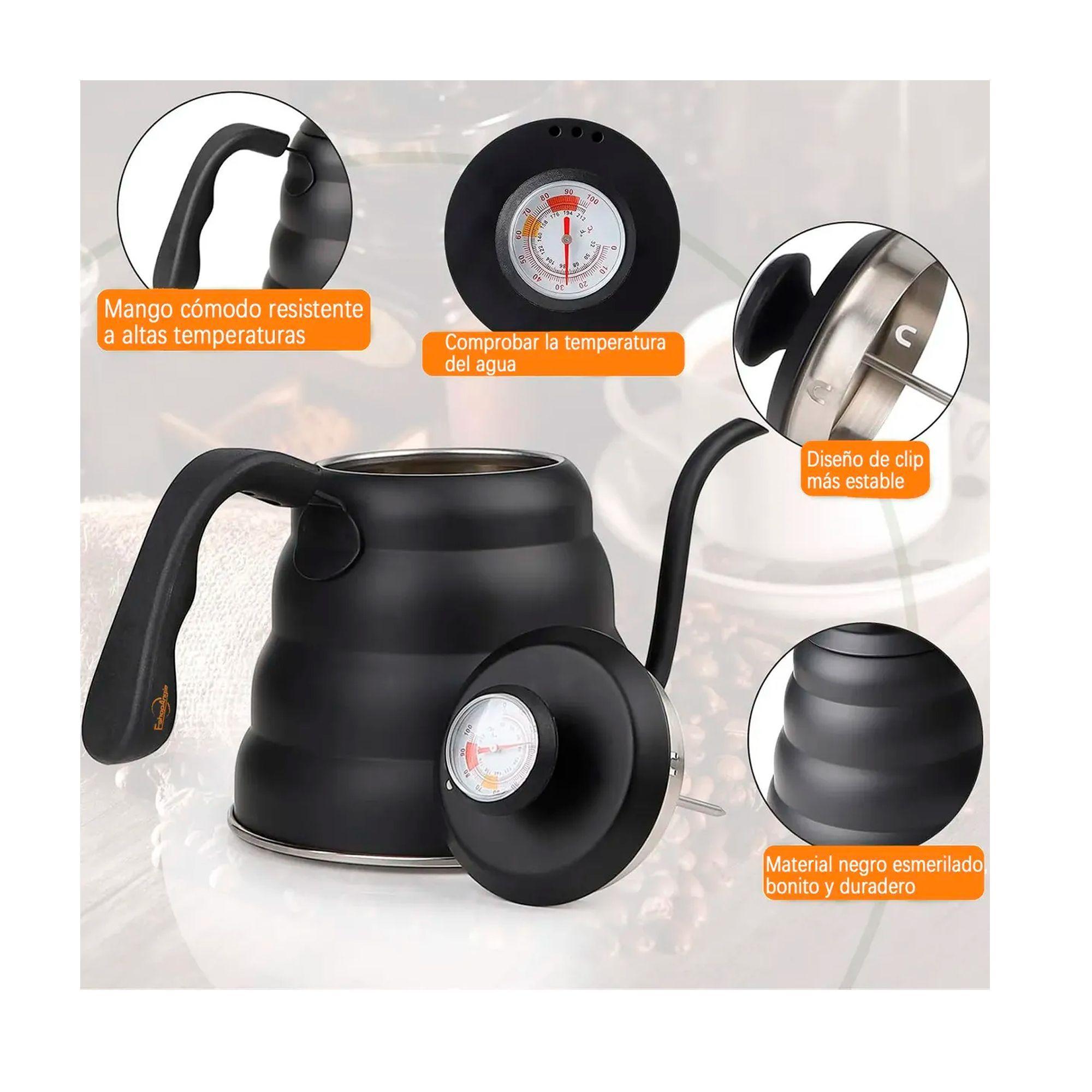 Tetera Cuello De Cisne Con Termometro Cafe Te Hervidor 1 2l-5