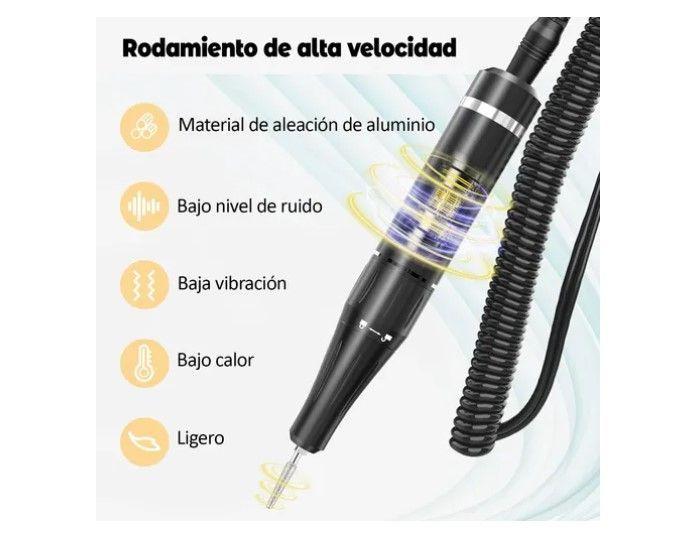 Torno Inalámbrico Profesional Manicure 35000rpm Portátil-3